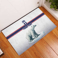 Norway Ice Hockey Custom Rubber Doormat Norge Polar Bears White Style