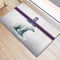 Norway Ice Hockey Custom Rubber Doormat Norge Polar Bears White Style