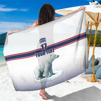 Norway Ice Hockey Custom Sarong Norge Polar Bears White Style