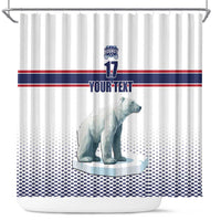 Norway Ice Hockey Custom Shower Curtain Norge Polar Bears White Style