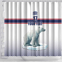 Norway Ice Hockey Custom Shower Curtain Norge Polar Bears White Style