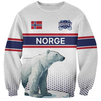 Norway Ice Hockey Custom Sweatshirt Norge Polar Bears White Style