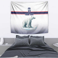 Norway Ice Hockey Custom Tapestry Norge Polar Bears White Style