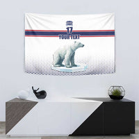 Norway Ice Hockey Custom Tapestry Norge Polar Bears White Style