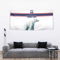 Norway Ice Hockey Custom Tapestry Norge Polar Bears White Style