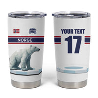 Norway Ice Hockey Custom Tumbler Cup Norge Polar Bears White Style
