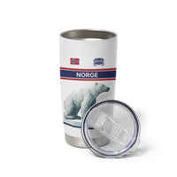 Norway Ice Hockey Custom Tumbler Cup Norge Polar Bears White Style