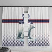 Norway Ice Hockey Custom Window Curtain Norge Polar Bears White Style
