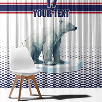 Norway Ice Hockey Custom Window Curtain Norge Polar Bears White Style