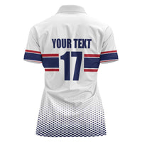 Norway Ice Hockey Custom Women Polo Shirt Norge Polar Bears White Style