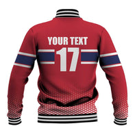 Norway Ice Hockey Custom Baseball Jacket Norge Polar Bears Red Style