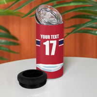 Norway Ice Hockey Custom 4 in 1 Can Cooler Tumbler Norge Polar Bears Red Style