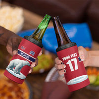 Norway Ice Hockey Custom 4 in 1 Can Cooler Tumbler Norge Polar Bears Red Style