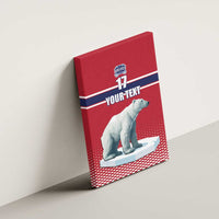 Norway Ice Hockey Custom Canvas Wall Art Norge Polar Bears Red Style