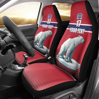 Norway Ice Hockey Custom Car Seat Cover Norge Polar Bears Red Style