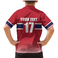 Norway Ice Hockey Custom Family Matching Mermaid Dress and Hawaiian Shirt Norge Polar Bears Red Style