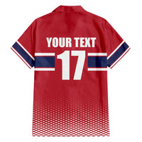 Norway Ice Hockey Custom Family Matching Summer Maxi Dress and Hawaiian Shirt Norge Polar Bears Red Style