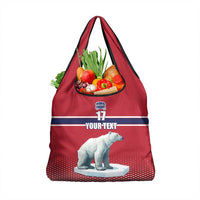 Norway Ice Hockey Custom Grocery Bag Norge Polar Bears Red Style