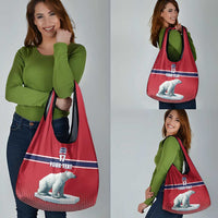 Norway Ice Hockey Custom Grocery Bag Norge Polar Bears Red Style