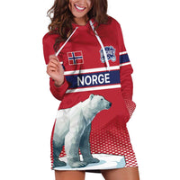 Norway Ice Hockey Custom Hoodie Dress Norge Polar Bears Red Style