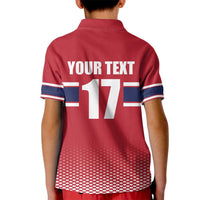 Norway Ice Hockey Custom Kid Polo Shirt Norge Polar Bears Red Style