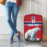 Norway Ice Hockey Custom Luggage Cover Norge Polar Bears Red Style