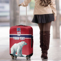 Norway Ice Hockey Custom Luggage Cover Norge Polar Bears Red Style