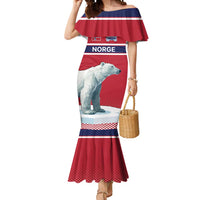 Norway Ice Hockey Custom Mermaid Dress Norge Polar Bears Red Style