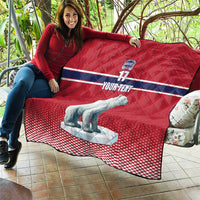Norway Ice Hockey Custom Quilt Norge Polar Bears Red Style