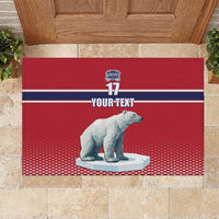 Norway Ice Hockey Custom Rubber Doormat Norge Polar Bears Red Style