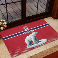 Norway Ice Hockey Custom Rubber Doormat Norge Polar Bears Red Style