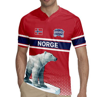 Norway Ice Hockey Custom Rugby Jersey Norge Polar Bears Red Style
