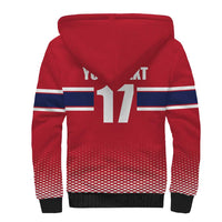 Norway Ice Hockey Custom Sherpa Hoodie Norge Polar Bears Red Style