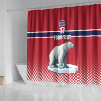 Norway Ice Hockey Custom Shower Curtain Norge Polar Bears Red Style