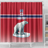 Norway Ice Hockey Custom Shower Curtain Norge Polar Bears Red Style
