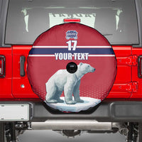 Norway Ice Hockey Custom Spare Tire Cover Norge Polar Bears Red Style
