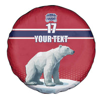 Norway Ice Hockey Custom Spare Tire Cover Norge Polar Bears Red Style