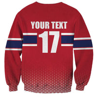 Norway Ice Hockey Custom Sweatshirt Norge Polar Bears Red Style