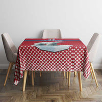 Norway Ice Hockey Custom Tablecloth Norge Polar Bears Red Style