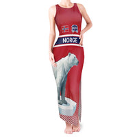 Norway Ice Hockey Custom Tank Maxi Dress Norge Polar Bears Red Style