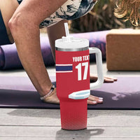 Norway Ice Hockey Custom Tumbler With Handle Norge Polar Bears Red Style