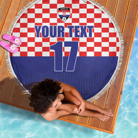 Custom Croatia Football Beach Blanket Sporty Style