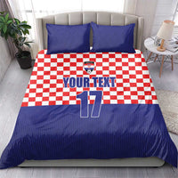 Custom Croatia Football Bedding Set Sporty Style