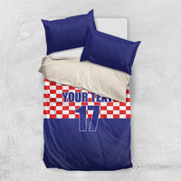 Custom Croatia Football Bedding Set Sporty Style