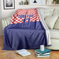 Custom Croatia Football Blanket Sporty Style