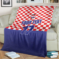 Custom Croatia Football Blanket Sporty Style
