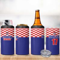 Custom Croatia Football 4 in 1 Can Cooler Tumbler Sporty Style