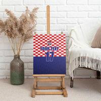 Custom Croatia Football Canvas Wall Art Sporty Style