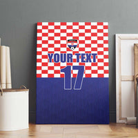 Custom Croatia Football Canvas Wall Art Sporty Style