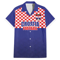 Custom Croatia Football Family Matching Short Sleeve Bodycon Dress and Hawaiian Shirt Sporty Style